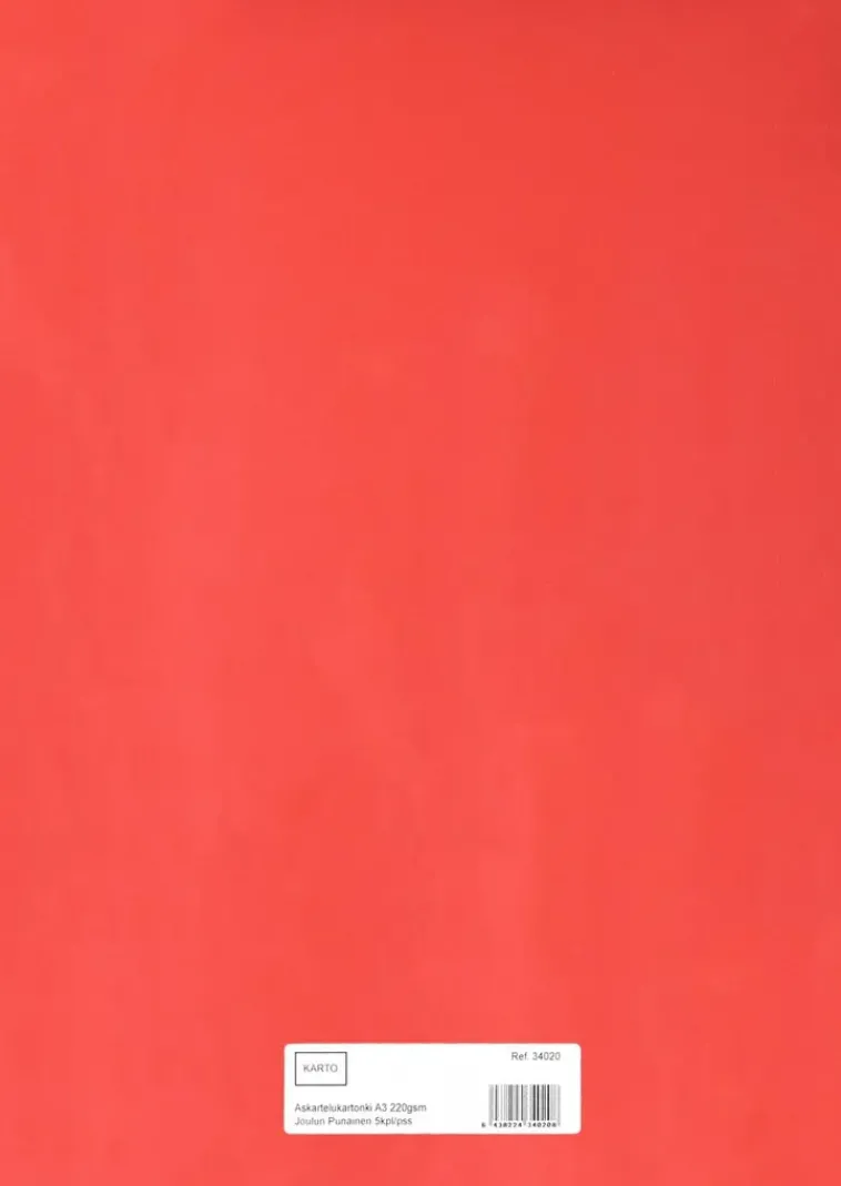 Karto Askartelutarvikkeet<Aakartelunki A3 220 Gsm Joulun Punainen 5 Ark/Pss