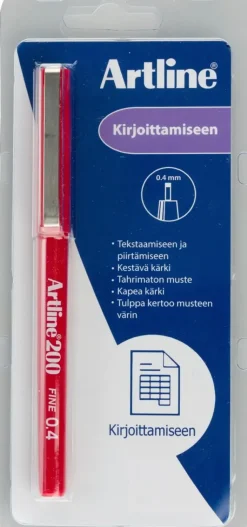 Artline Toimistotarvikkeet>Kuitukyna 200 0,4Mm Punainen