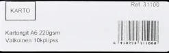 Karto Askartelutarvikkeet<Askartelunki A4 220 Gsm Valkoinen 10 Ark/Pss