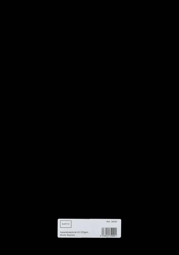 Karto Askartelutarvikkeet<Askartelunki A3 220 Gsm Musta 5 Ark/Pss