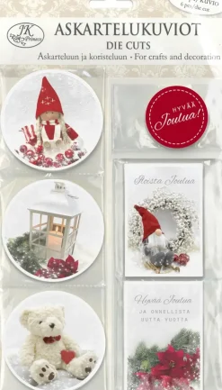 J.K. Primeco Askartelutarvikkeet>Askartelukuvio Joulukuvat Ja Teksti Punainen