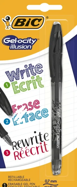 BiC Toimistotarvikkeet>Gelocity Illusion Pyyhittava Geelikyna Musta