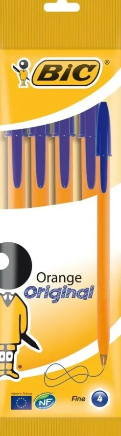 BiC Toimistotarvikkeet>Kuulakyna Orange 4Kpl Sininen Muste