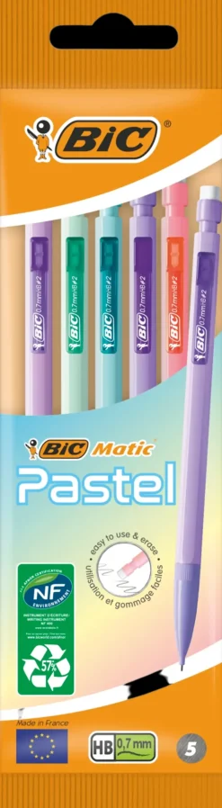 BiC Toimistotarvikkeet>Matic Pastel Lyijytaytekyna 5Kpl