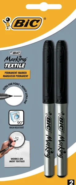 BiC Toimistotarvikkeet>Tekstiilitussi 2Kpl Musta