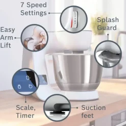 Bosch Ruoanvalmistuskoneet<Yleiskone Integroidulla Vaa'Alla 1000 W Mum5 Valkoinen