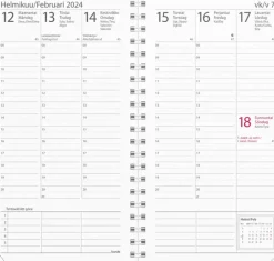 Burde Kalenterit>Kalenteri 2024 Plan Musta Keinonahka (Kaksikielinen)