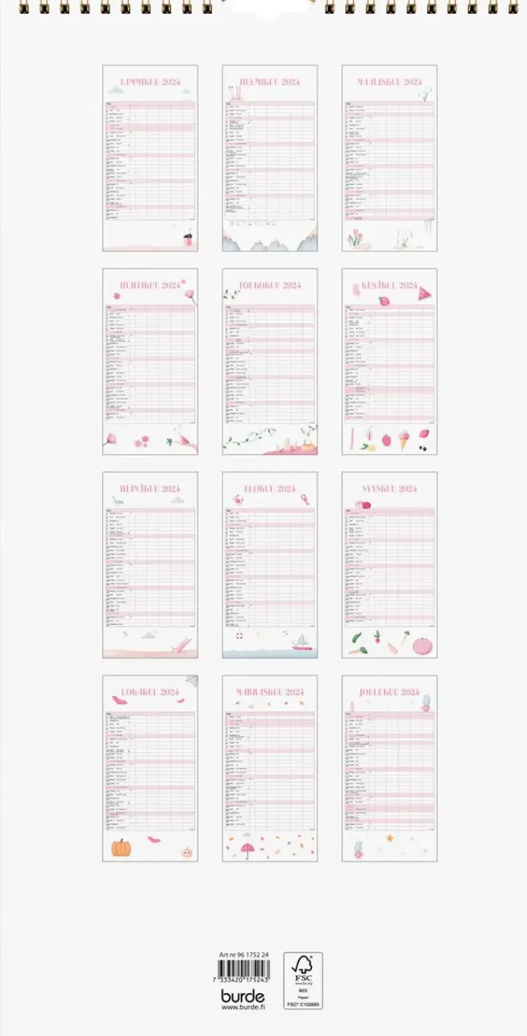 Burde Kalenterit>Perhekalenteri 2024 Perhekalenteri Annie