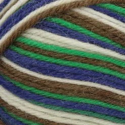 Novita Käsityötarvikkeet>Fazer X Neulelanka 7 Veljesta Karkkiraita Vihreita Kuulia