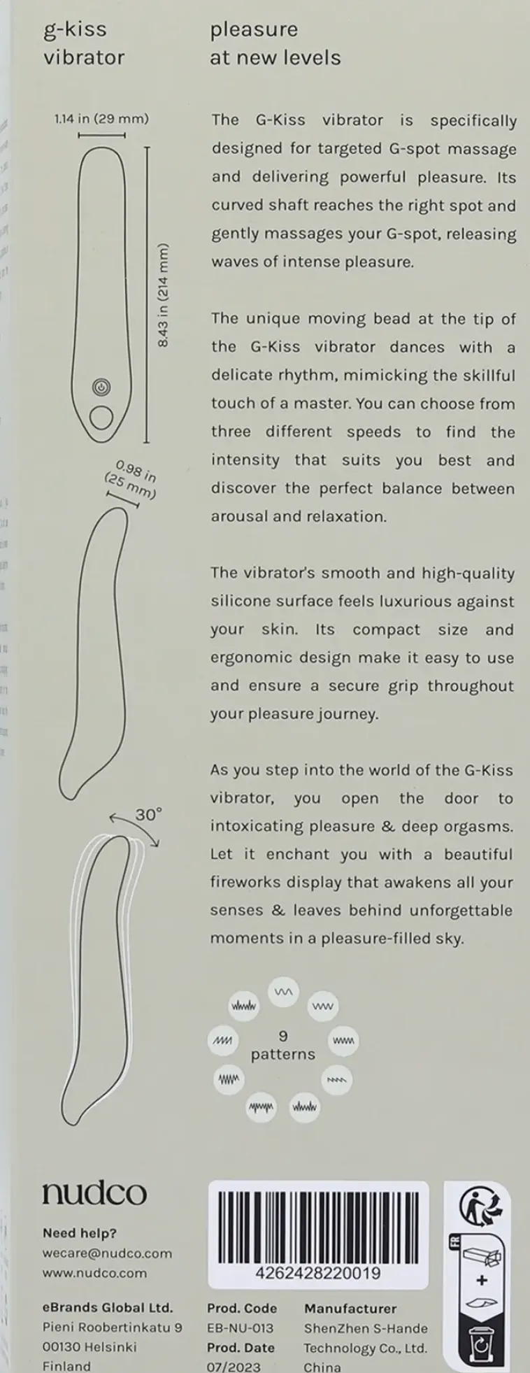 Nudco Seksivalineet<G-Kiss Vibraattori