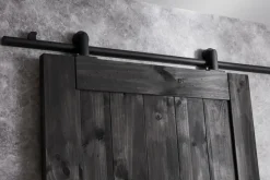 Habo Säilytyskalusteet<Liukuovenkisko Comapct Musta Ylaasennus