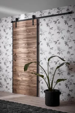 Habo Säilytyskalusteet<Ovi Easy 900X2133X20 Manty/Musta Etuasennus