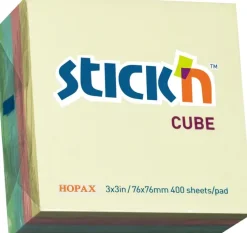 HOPAX Toimistotarvikkeet>Viestilappukuutio Stick'N 4 Varia 76X76Mm 400 Lappua