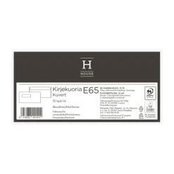 House Paperitarvikkeet>Kirjekuori E65 Liimanauhalla 15Kpl