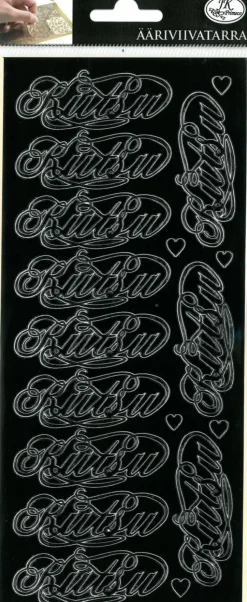 J.K. Primeco Askartelutarvikkeet>Aariviivatarra Kutsu Musta