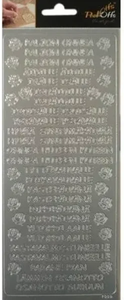 J.K. Primeco Askartelutarvikkeet<Aariviivatarra Tekstilajitelma Hopea