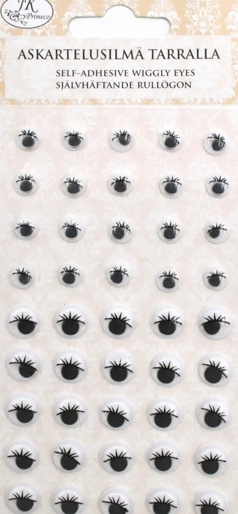 J.K. Primeco Askartelutarvikkeet<Askartelusilmatarra Ripset 45Kpl