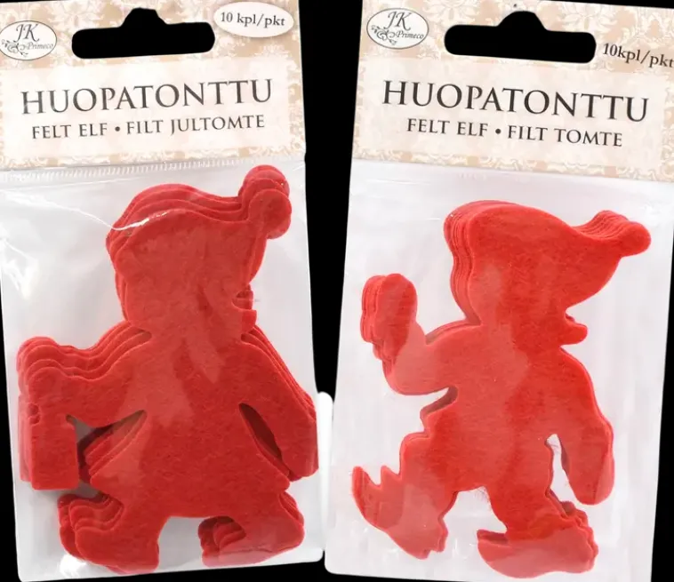 J.K. Primeco Askartelutarvikkeet<Huopatonttu Punainen 10 Kpl