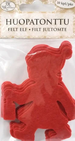 J.K. Primeco Askartelutarvikkeet<Huopatonttu Punainen 10 Kpl