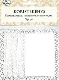J.K. Primeco Askartelutarvikkeet>Koristekehys Suorakulmio Valkoinen 5Kpl