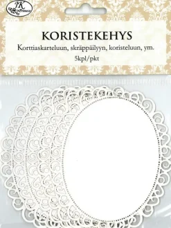 J.K. Primeco Askartelutarvikkeet>Koristekehys Soikea Valkoinen 5Kpl/Pkt