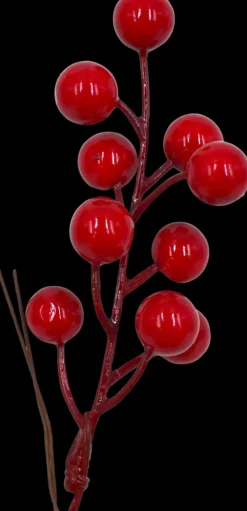 J.K. Primeco Askartelutarvikkeet<Koristemarjat Iso Punainen 3 Kpl