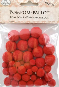 J.K. Primeco Askartelutarvikkeet<Pompom-Pallot 50 Kpl