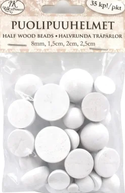 J.K. Primeco Askartelutarvikkeet<Puolipuuhelmet Valkoinen Lajitelma 35 Kpl