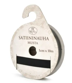 J.K. Primeco Askartelutarvikkeet<Satiininauha Musta 1Cm X 10M
