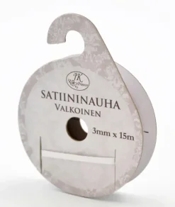 J.K. Primeco Askartelutarvikkeet>Satiininauha Valkoinen 3Mmx15M