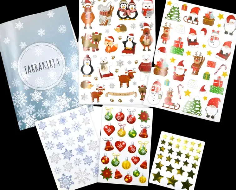J.K. Primeco Askartelutarvikkeet<Tarrakirja+Tarrat Joulu
