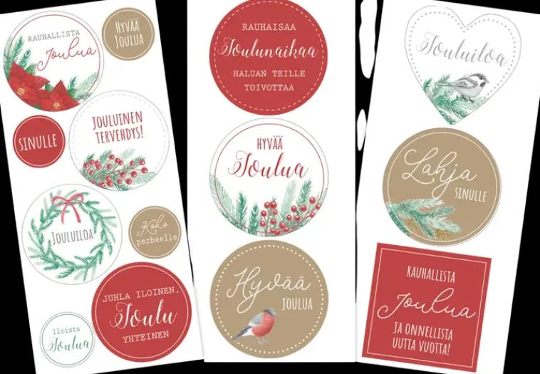 J.K. Primeco Askartelutarvikkeet<Tekstitarra Iso Havut Ja Marjat 3 Ark