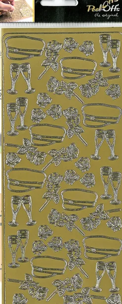 J.K. Primeco Askartelutarvikkeet<Ylioppilas- Aariviivatarra Kulta 1Ark/Pkt