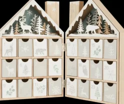 NNX Sesonkijuhlatarvikkeet>Joulukalenteri Talo 44 Cm