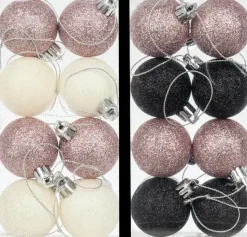 NNX Sesonkijuhlatarvikkeet>Joulupallo 4 Cm Glitter 8 Kpl