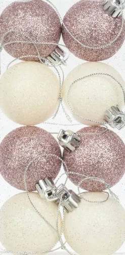 NNX Sesonkijuhlatarvikkeet>Joulupallo 4 Cm Glitter 8 Kpl