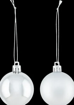 NNX Sesonkijuhlatarvikkeet>Joulupallo Hopea 12Kpl 5Cm