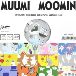 Karto Askartelutarvikkeet<Kuviopaperilajitelma Muumi 15X15 Cm 24 Arkkia