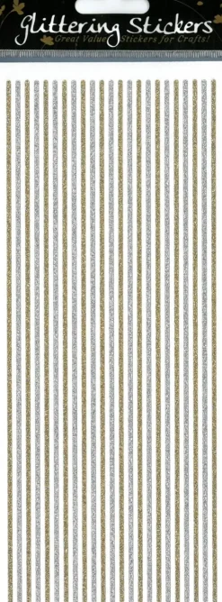 J.K. Primeco Askartelutarvikkeet>Kimalletarra Suorareuna Kulta/Hopea