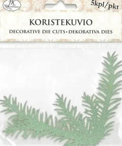J.K. Primeco Askartelutarvikkeet>Koristekuvio Havukulma Vihrea Glitter 5Kpl/Pkt
