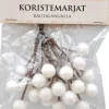 J.K. Primeco Askartelutarvikkeet>Koristemarjat Valkoinen 5Kpl/Pkt