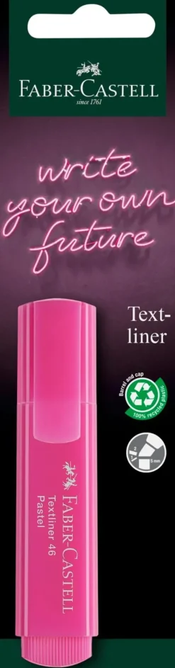 Faber-Castell Toimistotarvikkeet></noscript>Korostuskyna 46 Pastelli Pinkki,Turkoosi,Vaalean Vihrea