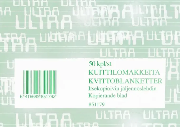 Ei merkkiä Paperitarvikkeet>Kuitti- Ja Laskulomake A6