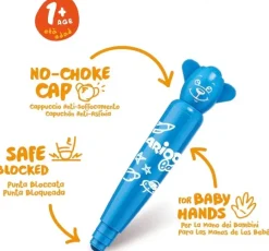 Carioca Toimistotarvikkeet>Lasten Huopakynasarja 6 Kpl Teddy Baby +1 Vuotialle