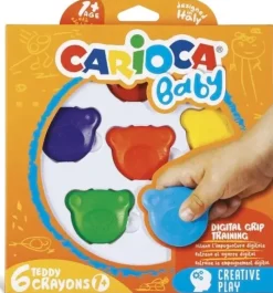 Carioca Toimistotarvikkeet>Lasten Variliitusarja 6 Kpl Tedde Baby +1 Vuotiaille