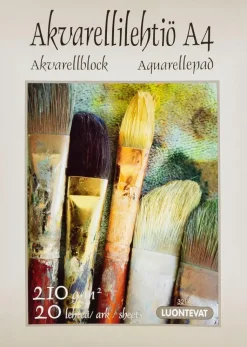 Luontevat Paperitarvikkeet>Akvarellilehtio A4 20 Lehtea