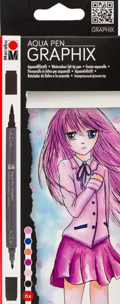 Marabu Askartelutarvikkeet>Graphix Manga Kaksipainen Vesivarikyna