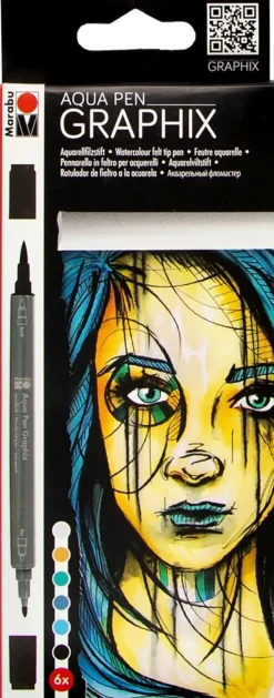 Marabu Askartelutarvikkeet>Graphix Metropolitan Kaksipainen Vesivarikyna