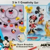 Disney Askartelutarvikkeet<Mickey & Friends 2In1 Creativity Set - Riipusrannekorunteko-/Korukiviaskartelusetti