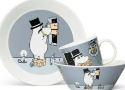 Moomin Arabia Finland Astiat>Moomin Arabia Muumi Muumipappa Lautanen 19Cm Harmaa